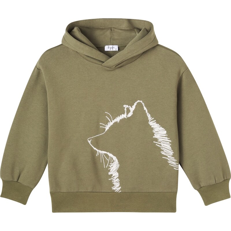 Il Gufo Embroidered cotton jersey hoodie