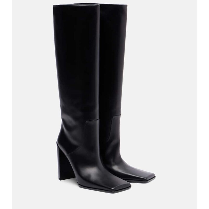 Alaïa Square leather knee-high boots