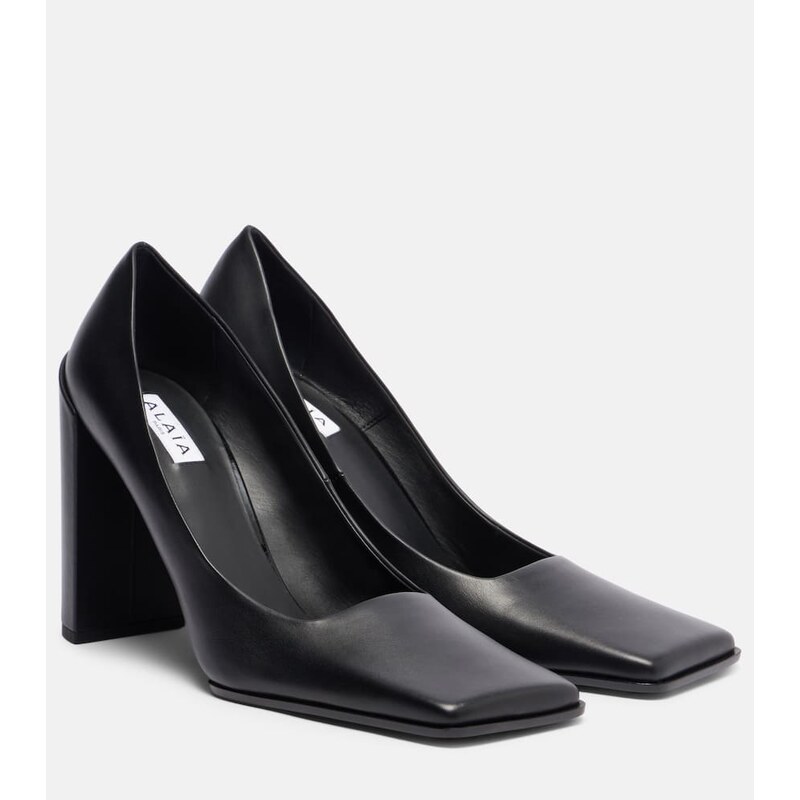 Alaïa Square leather pumps