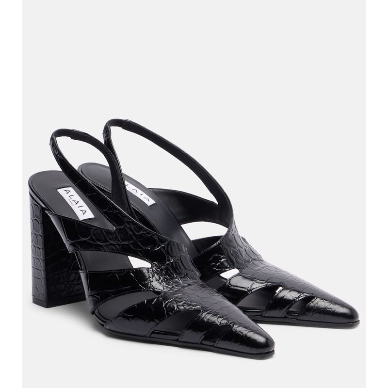 Alaïa Cut Out leather slingback pumps