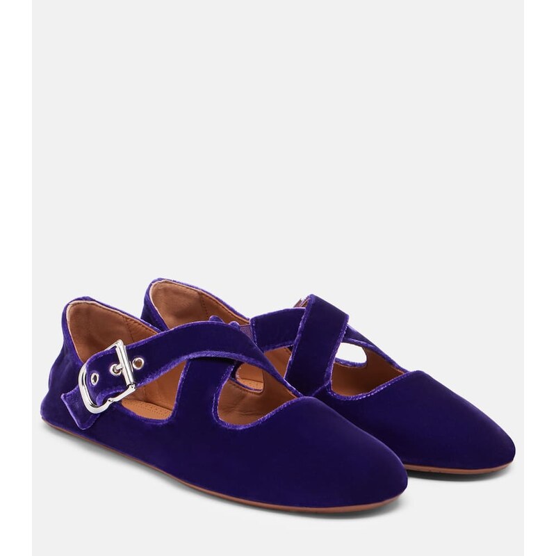 Alaïa Velvet ballet flats