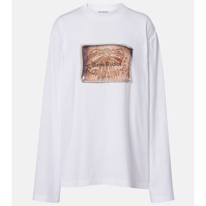 Acne Studios Printed cotton jersey top