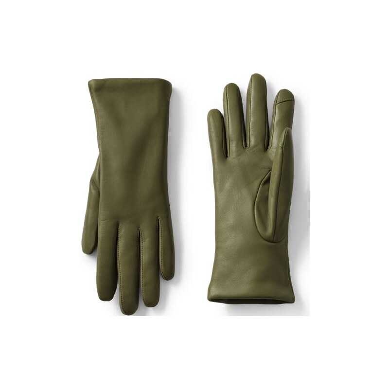 Cashmere Lined Touchscreen Leather Gloves, Women, size: L, regular, 114829884