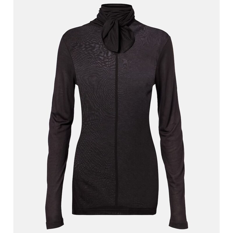 Lemaire Tie-neck jersey top
