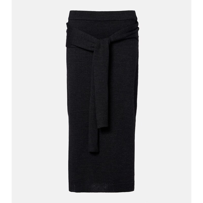 Lemaire Wool-blend midi skirt
