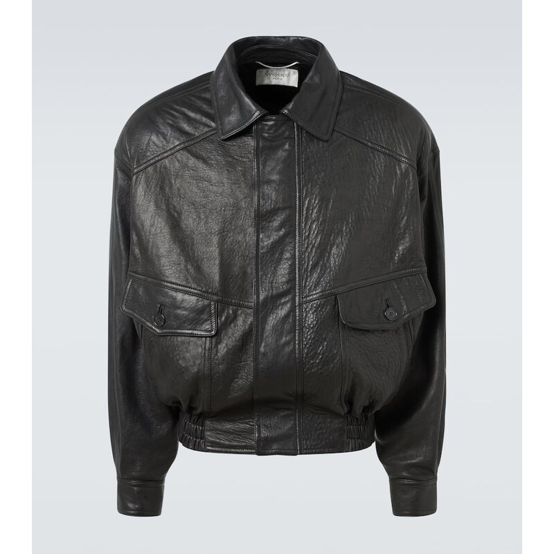 Saint Laurent Leather bomber jacket