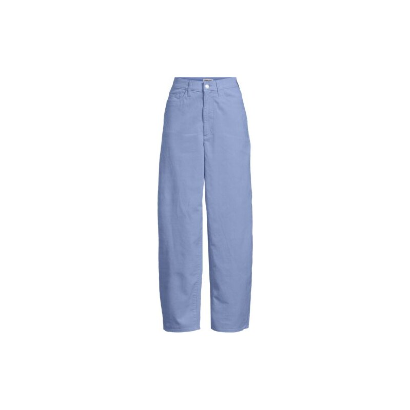Corduroy Barrel Leg Jeans, Women, size: 10, petite, Blue, Cotton, by 115261982