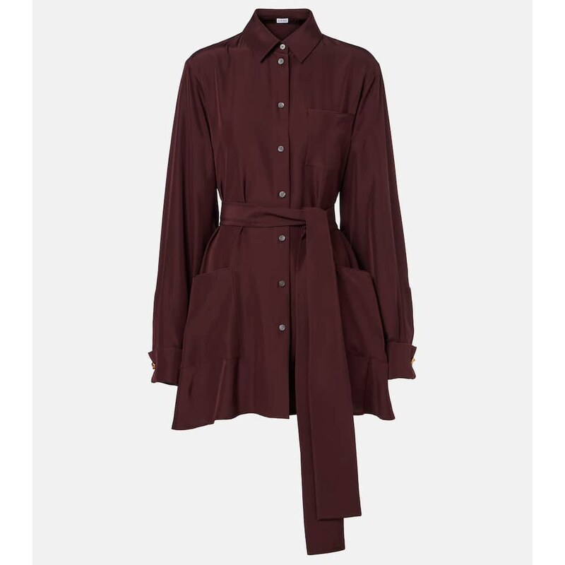 Loewe Belted silk blouse