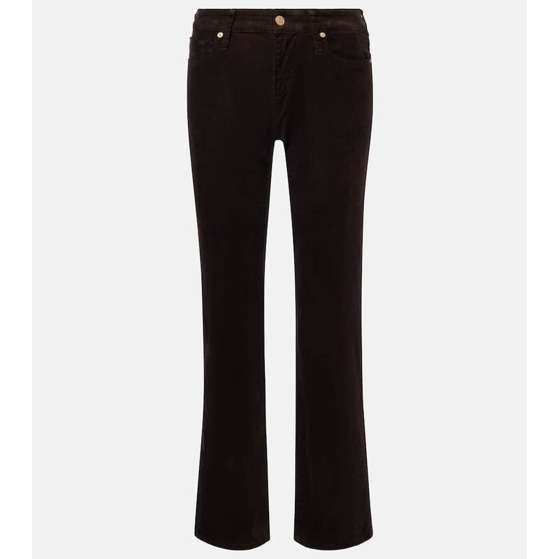 7 For All Mankind Calie Straight cotton-blend cordury flared