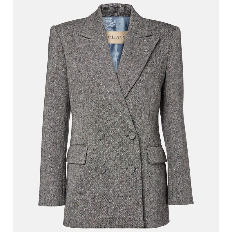 Valentino Double-breasted wool-blend blazer