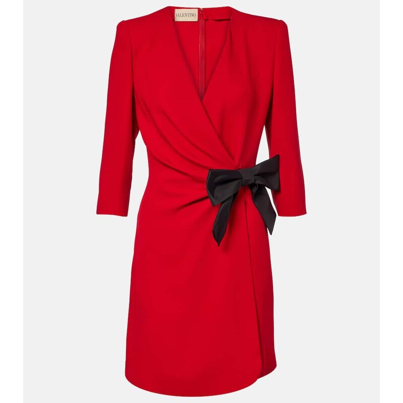 Valentino Bow-detail silk minidress