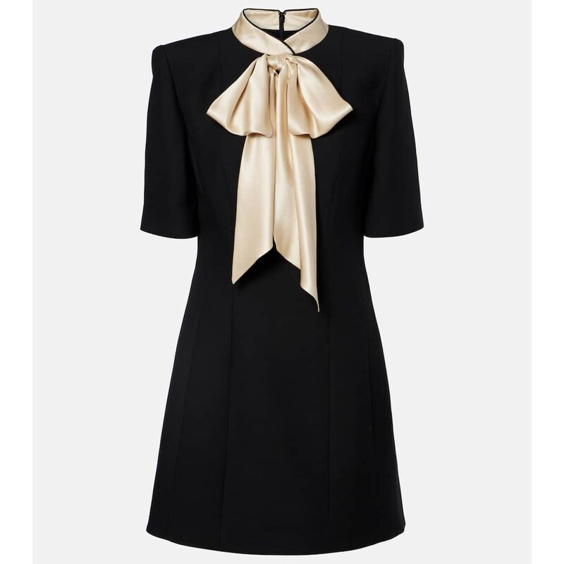 Valentino Crepe Couture bow-detail minidress