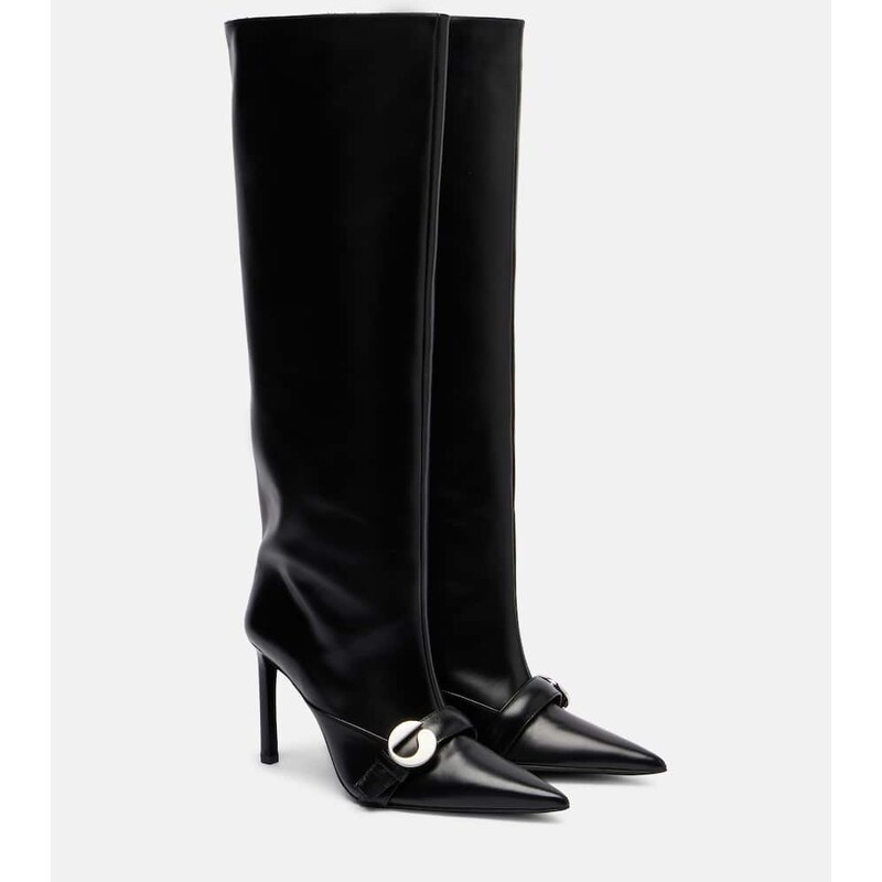 Coperni Logo leather knee-high boots