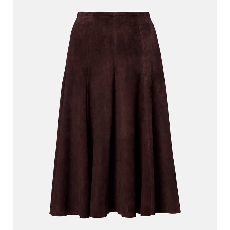 Stouls Suede midi skirt