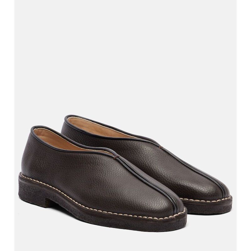 Lemaire Piped leather loafers