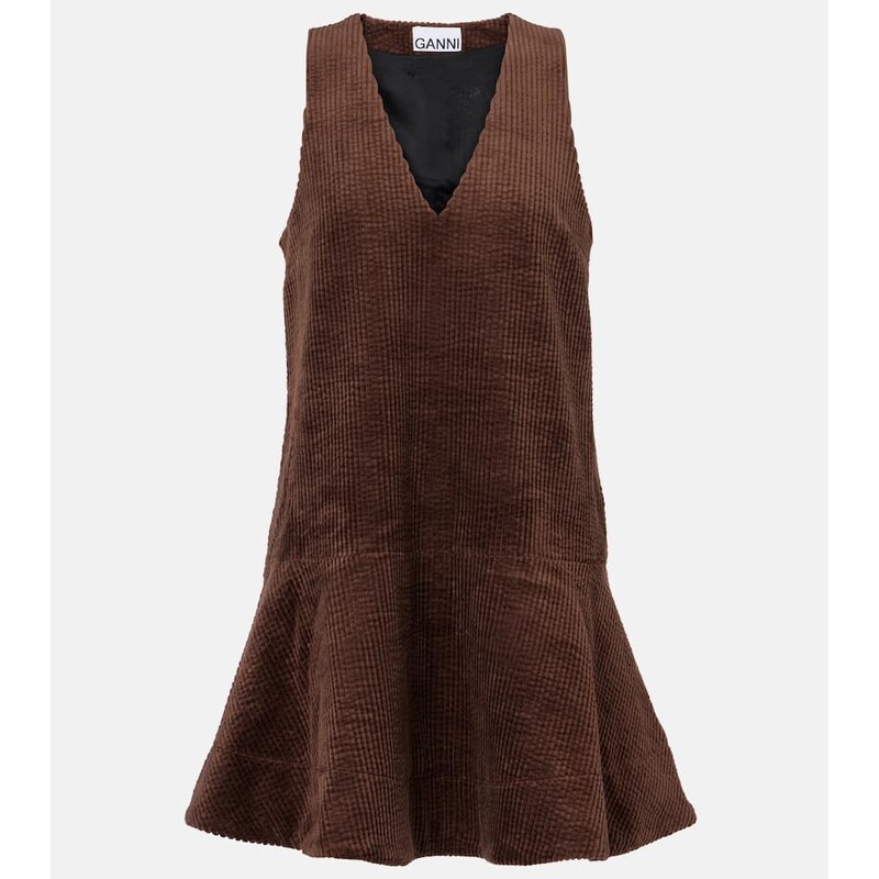 Ganni Cotton corduroy minidress