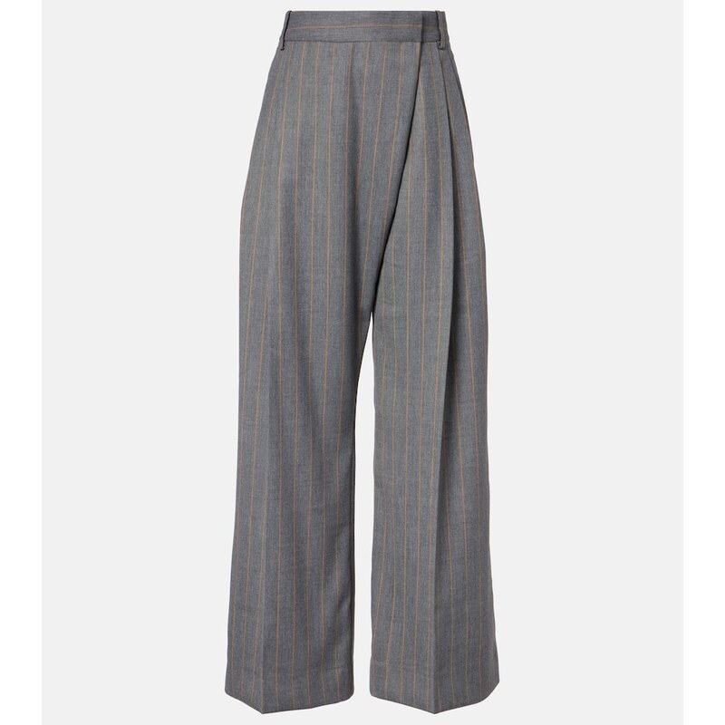 Ganni Pinstripe wide-leg pants
