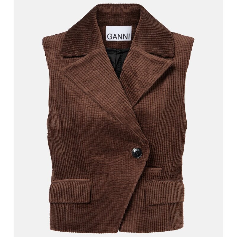 Ganni Cotton corduroy vest