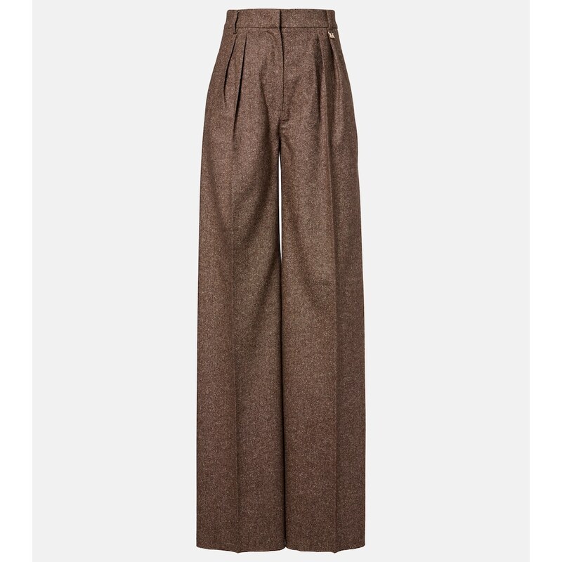 Max Mara Brava wool and silk-blend wide-leg pants
