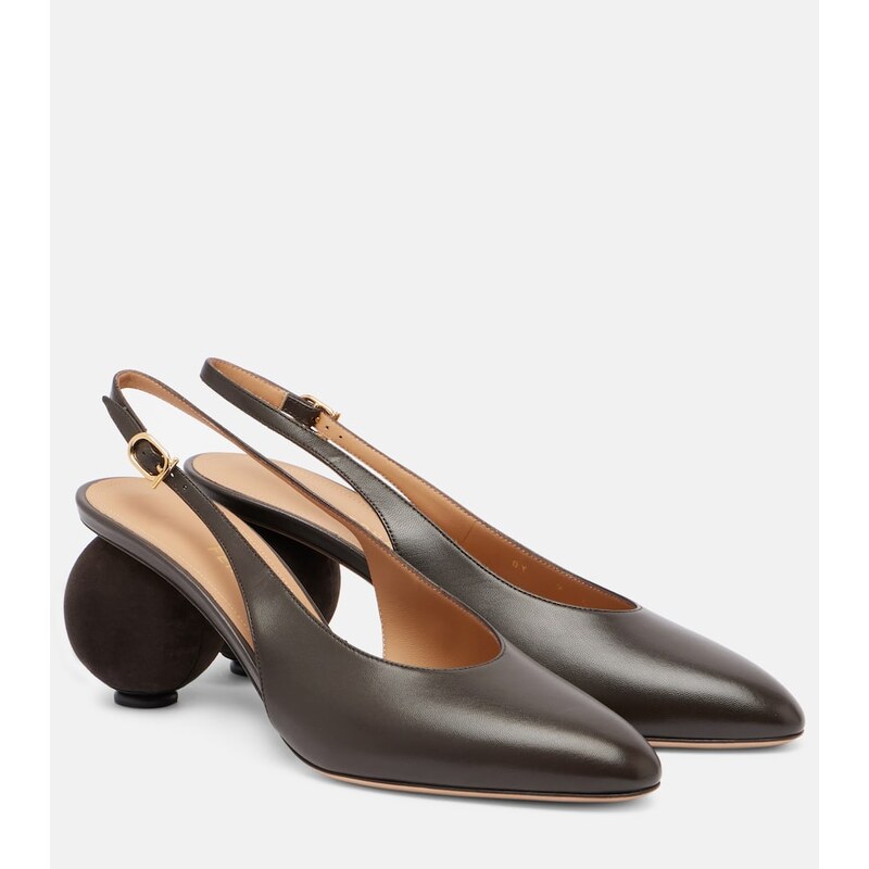 Ferragamo Tessie 70 leather slingback pumps