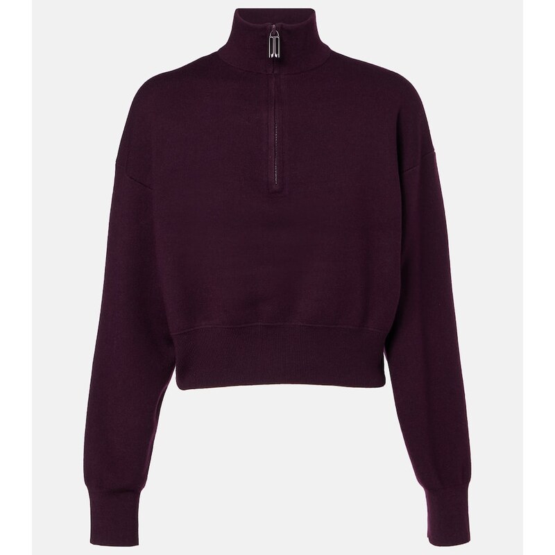 Victoria Beckham Wool-blend half-zip sweater