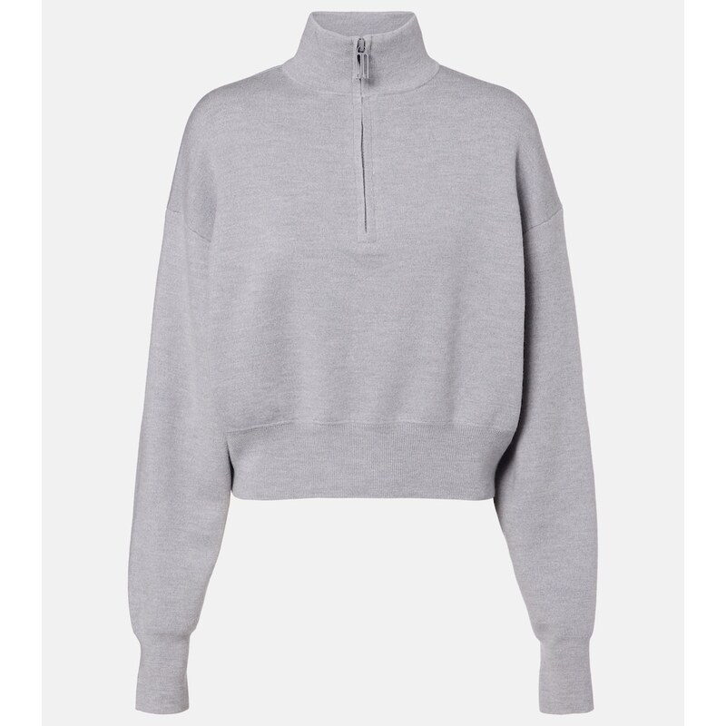 Victoria Beckham Wool-blend half-zip sweater
