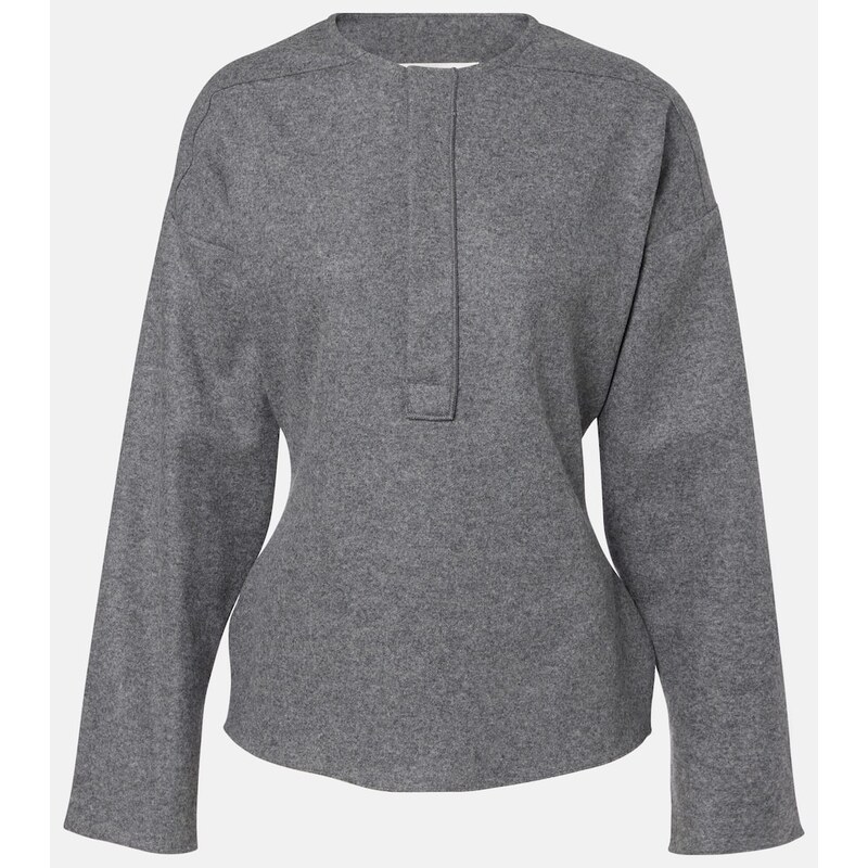 Victoria Beckham Wool and cashmere Henley shirt
