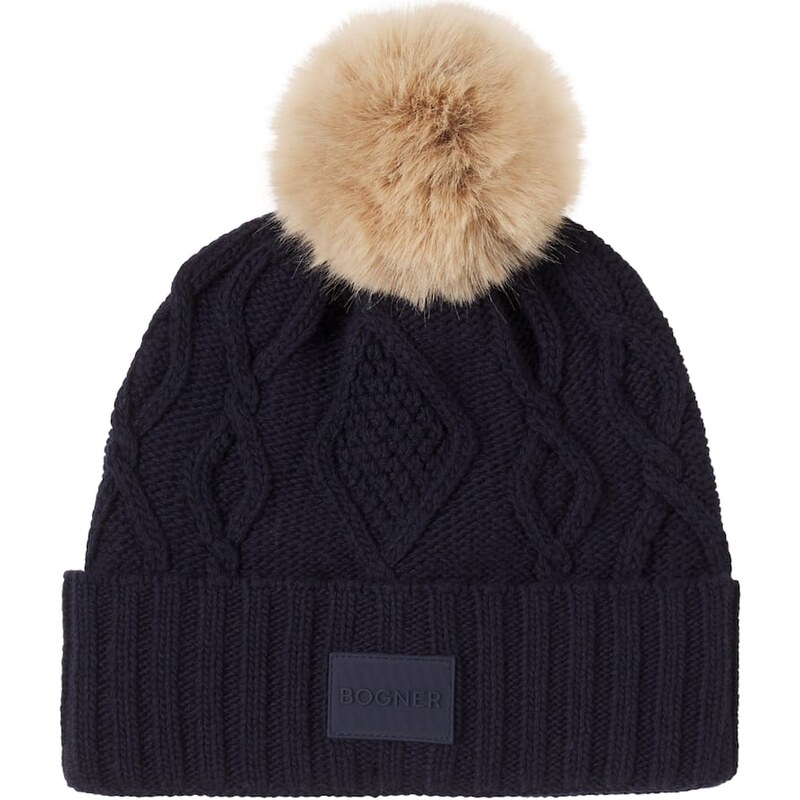 Bogner Kids Finja cable-knit logo beanie