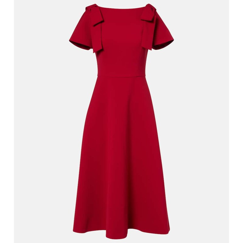 Carolina Herrera Bow-detail crÃªpe midi dress