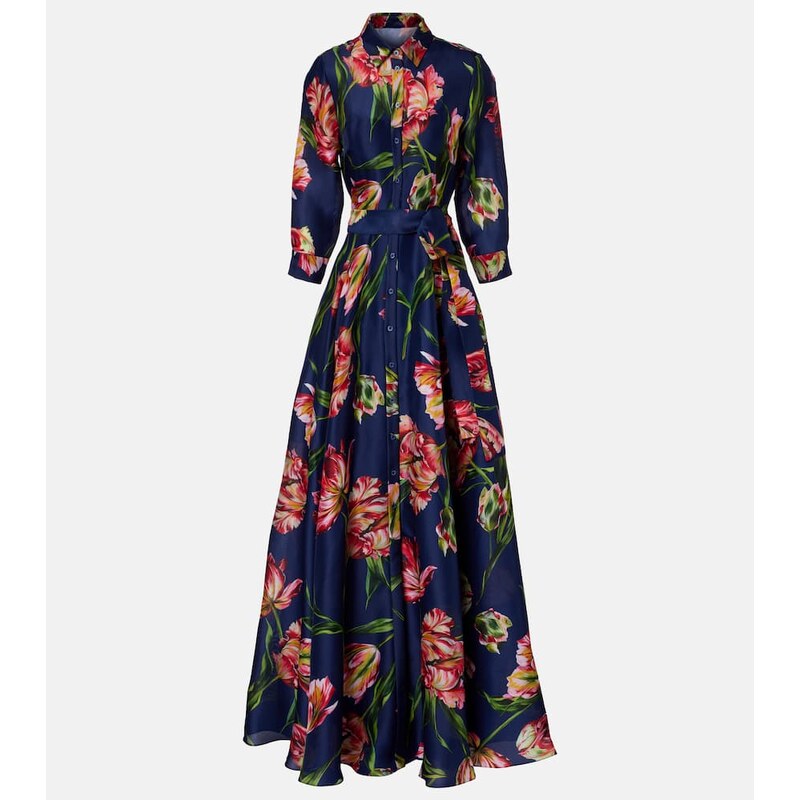 Carolina Herrera Floral gazar gown