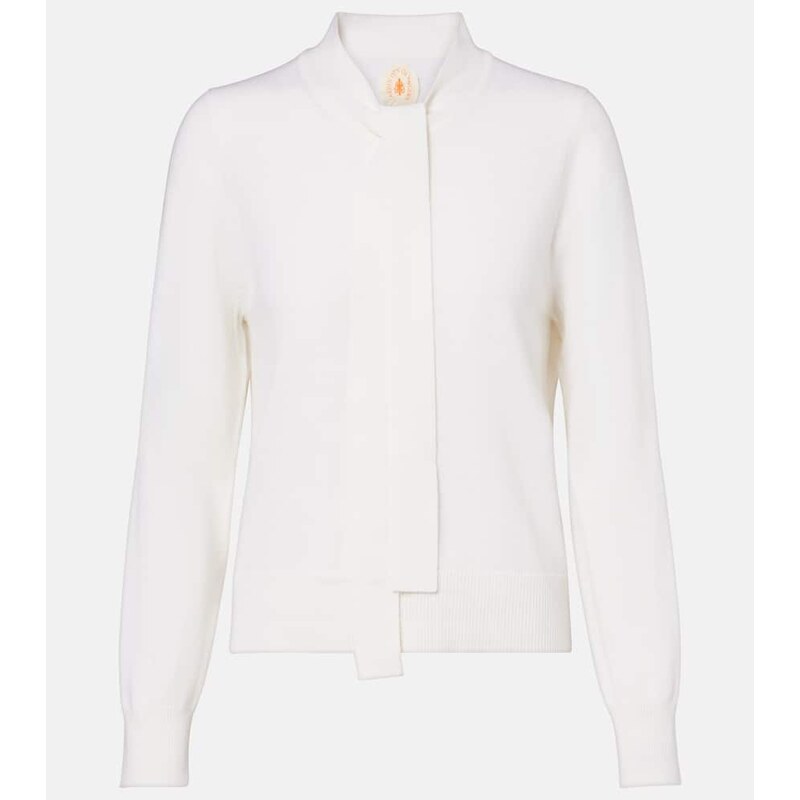 Jardin des Orangers Tie-neck wool and cashmere sweater