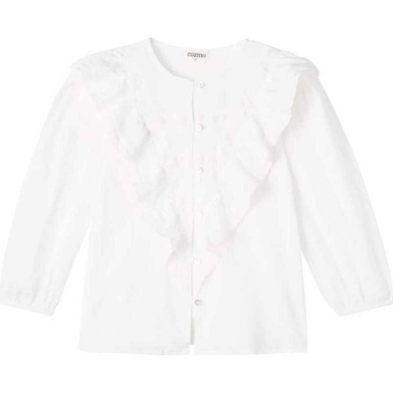 Cozmo Kerala ruffled cotton blouse