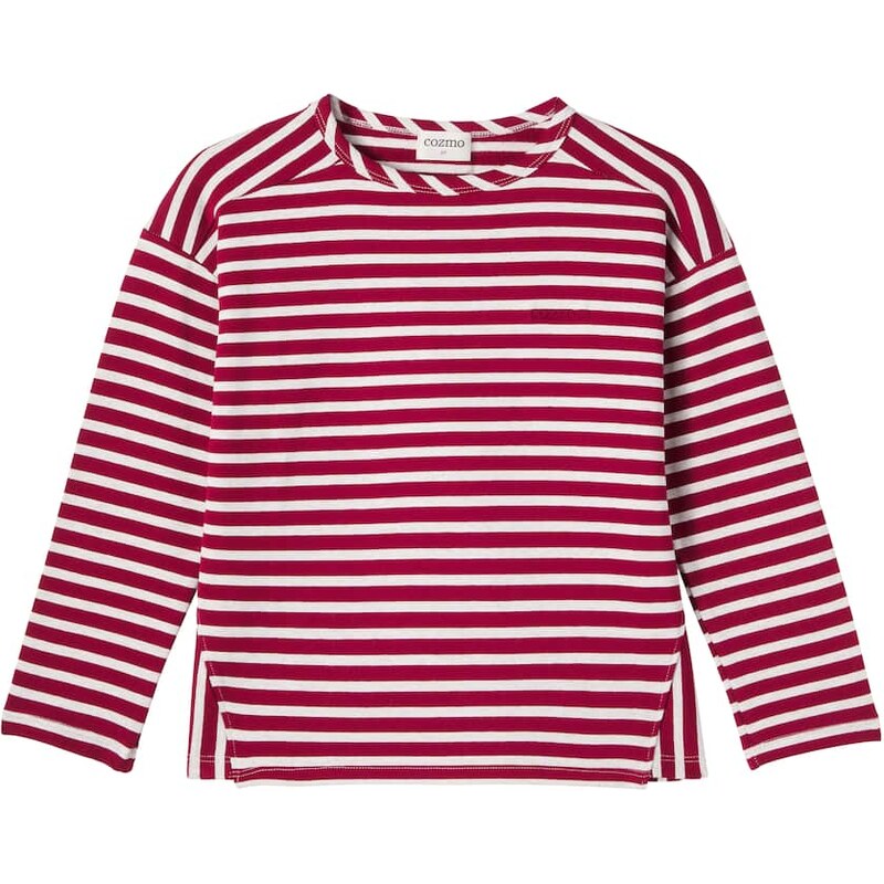 Cozmo Joel striped cotton jersey top