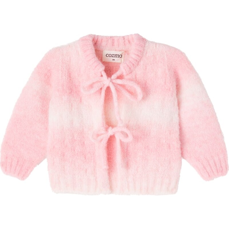 Cozmo Baby Catania bow-detail striped cardigan
