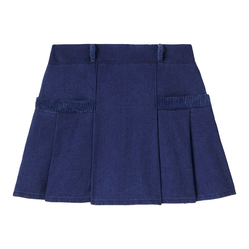 Cozmo Bali pleated denim skirt