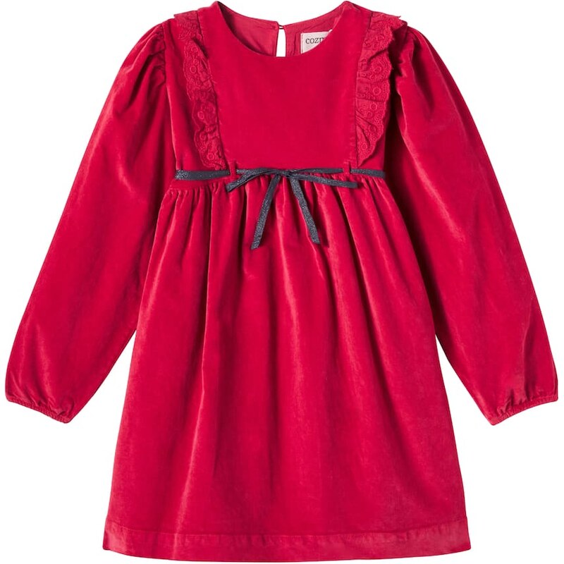 Cozmo Osaka ruffled cotton velour dress