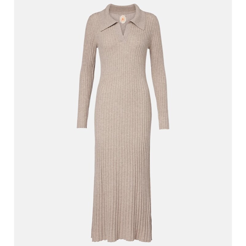Jardin des Orangers Knitted cashmere polo dress