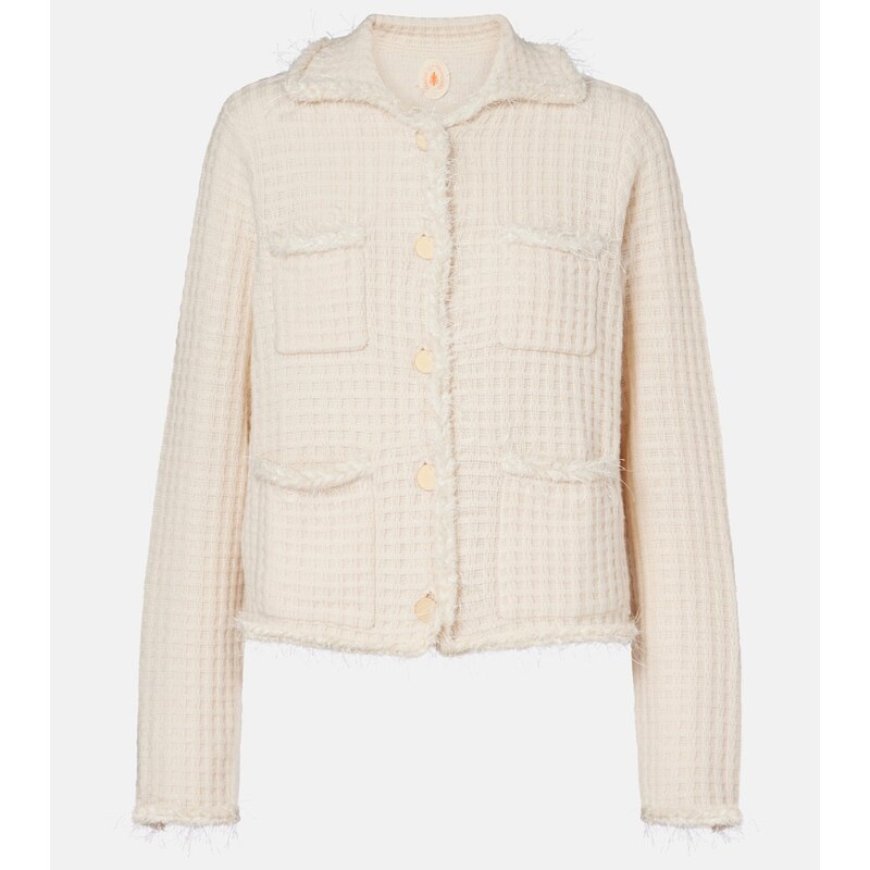 Jardin des Orangers Distressed wool and cashmere cardigan