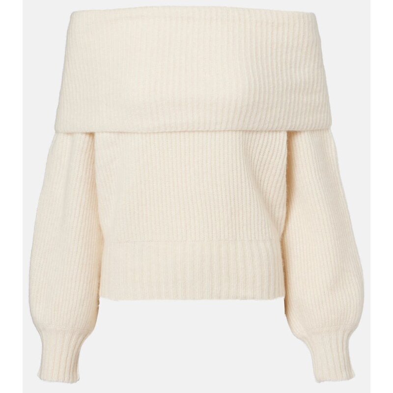 Jardin des Orangers Off-shoulder cashmere and silk sweater