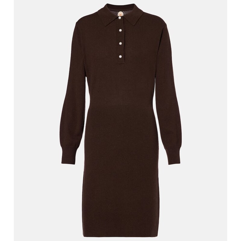 Jardin des Orangers Knitted wool and cashmere polo dress