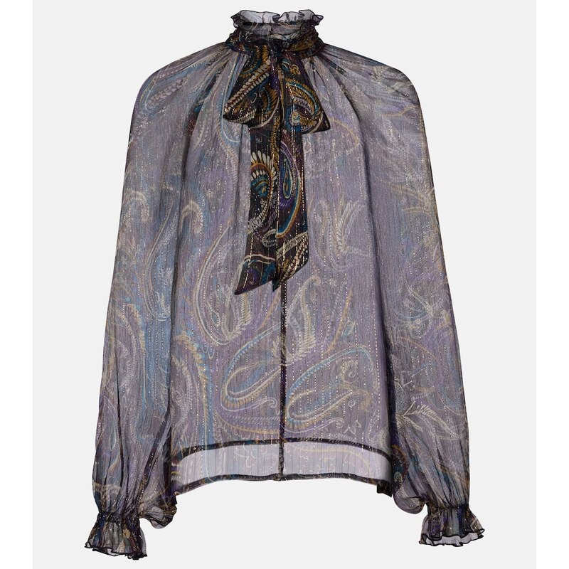 Etro Paisley halenka v černé barvě s multibarevným motivem