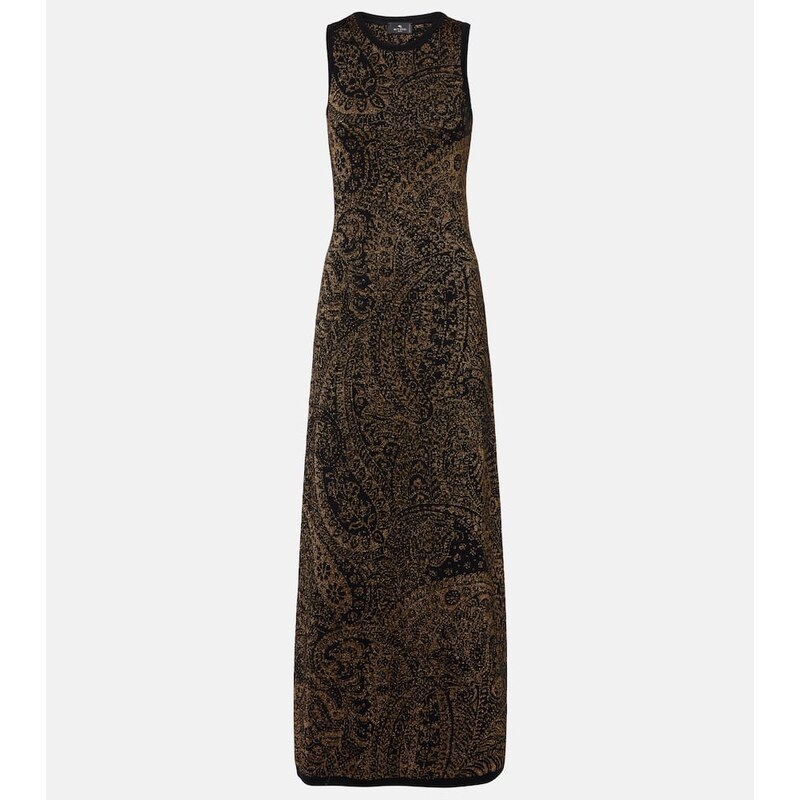 Etro Wool-blend jacquard maxi dress