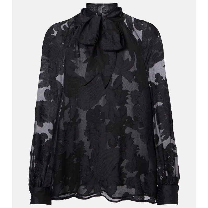 Etro Paisley tie-neck blouse