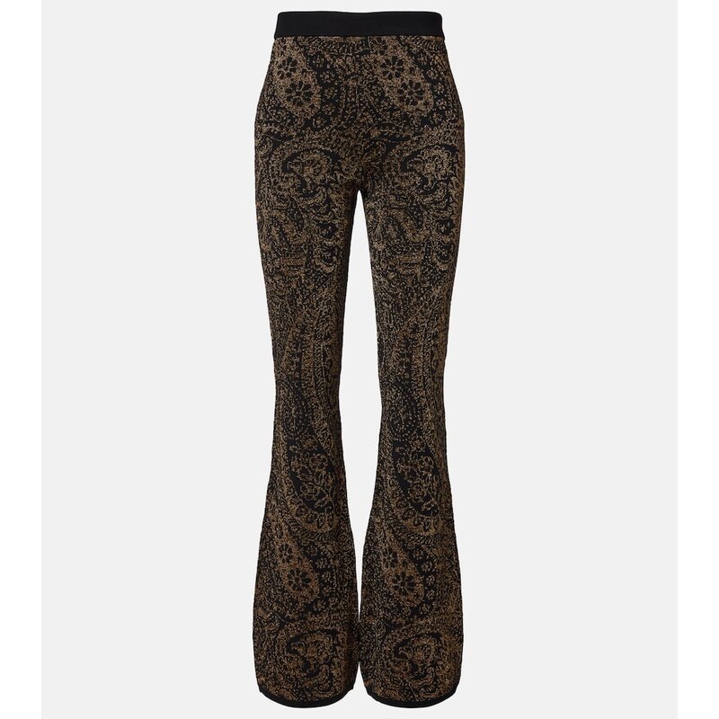 Etro Paisley wool-blend lamÃ flared pants
