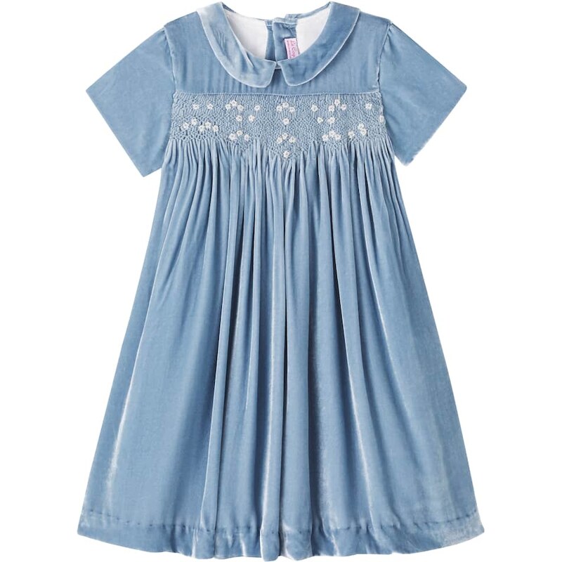 La Coqueta Marcita smocked velvet dress
