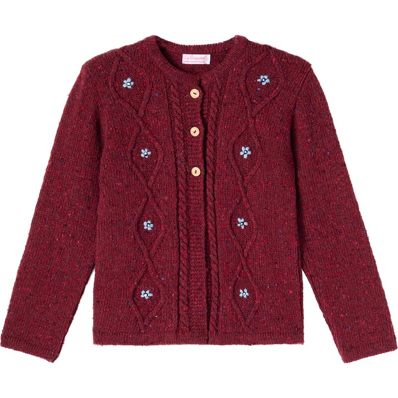 La Coqueta Denali cable-knit wool-blend cardigan