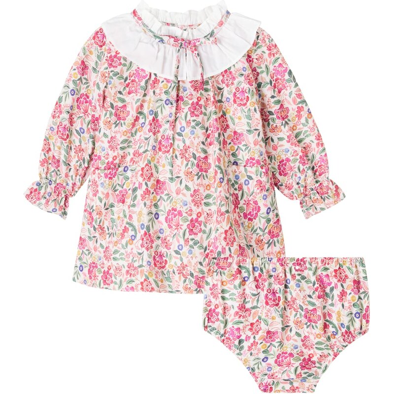 La Coqueta Baby Odisea floral dress and bloomers set