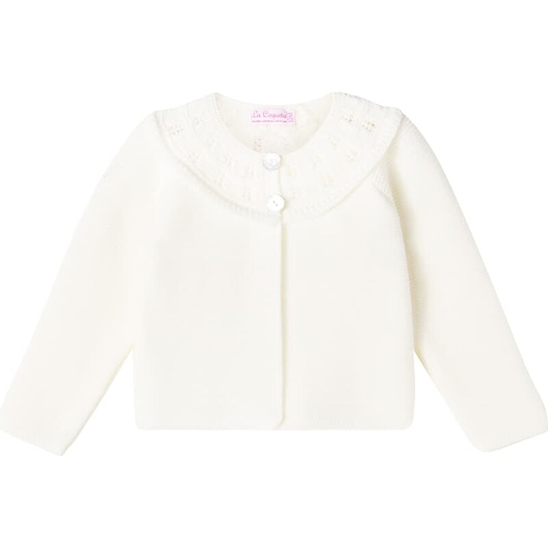 La Coqueta Baby Baena wool cardigan