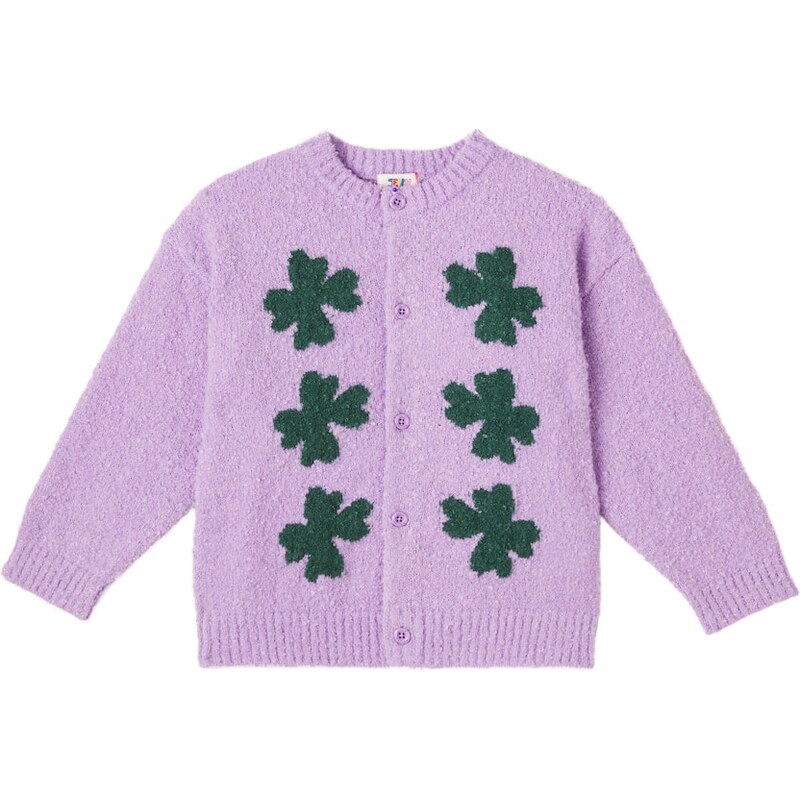Jellymallow Lucky Clover bouclÃ cardigan
