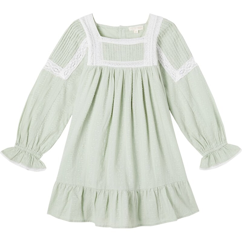 Louise Misha Laureline lace-trimmed cotton dress